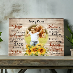 Custom Canvas for Son - Empowering Message from Mom by 89Prints