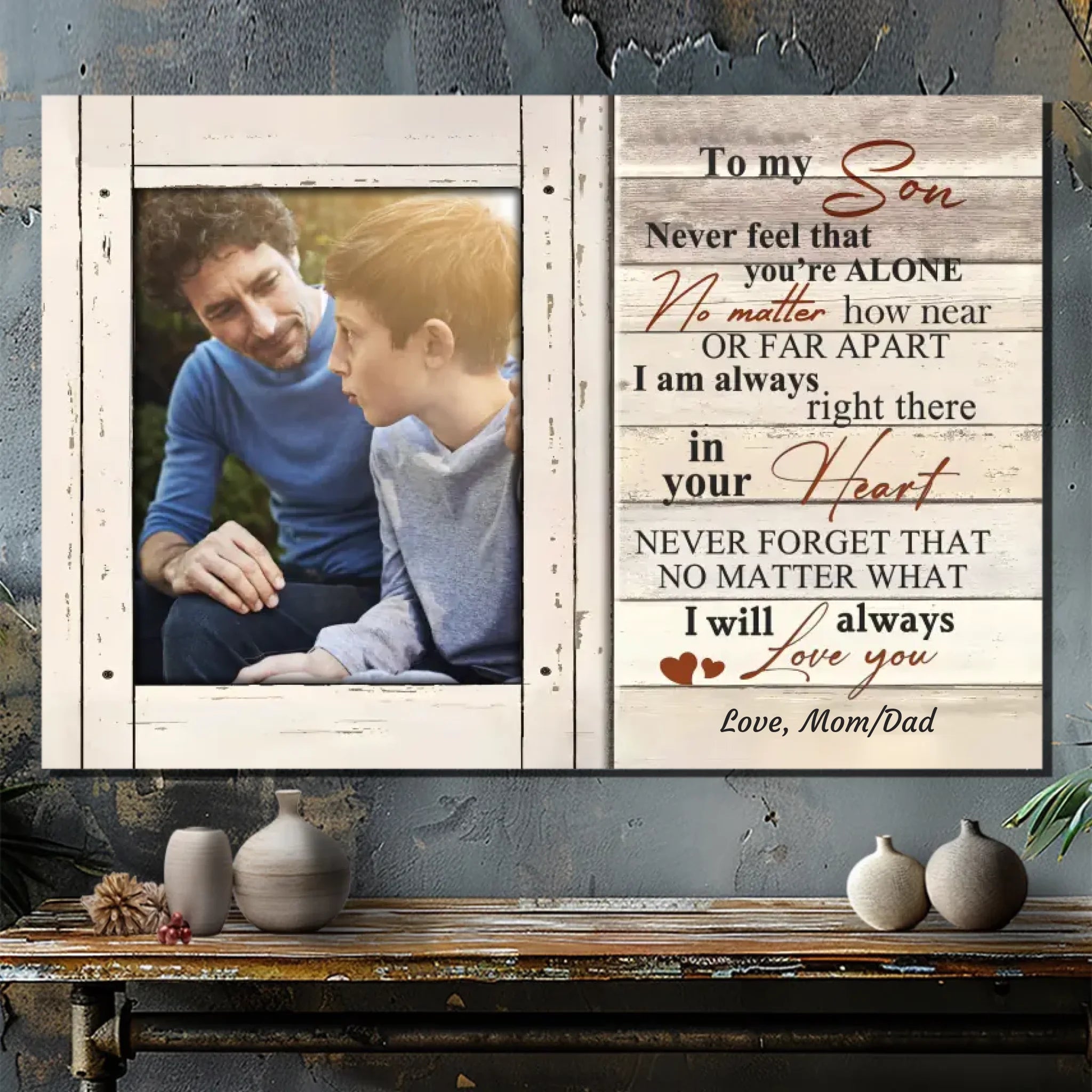 Personalized Canvas for Son - A Message of Unconditional Love by 89Prints