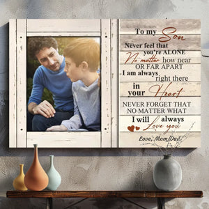 Personalized Canvas for Son - A Message of Unconditional Love by 89Prints