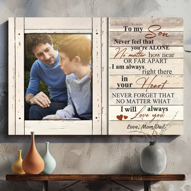 Personalized Canvas for Son - A Message of Unconditional Love by 89Prints