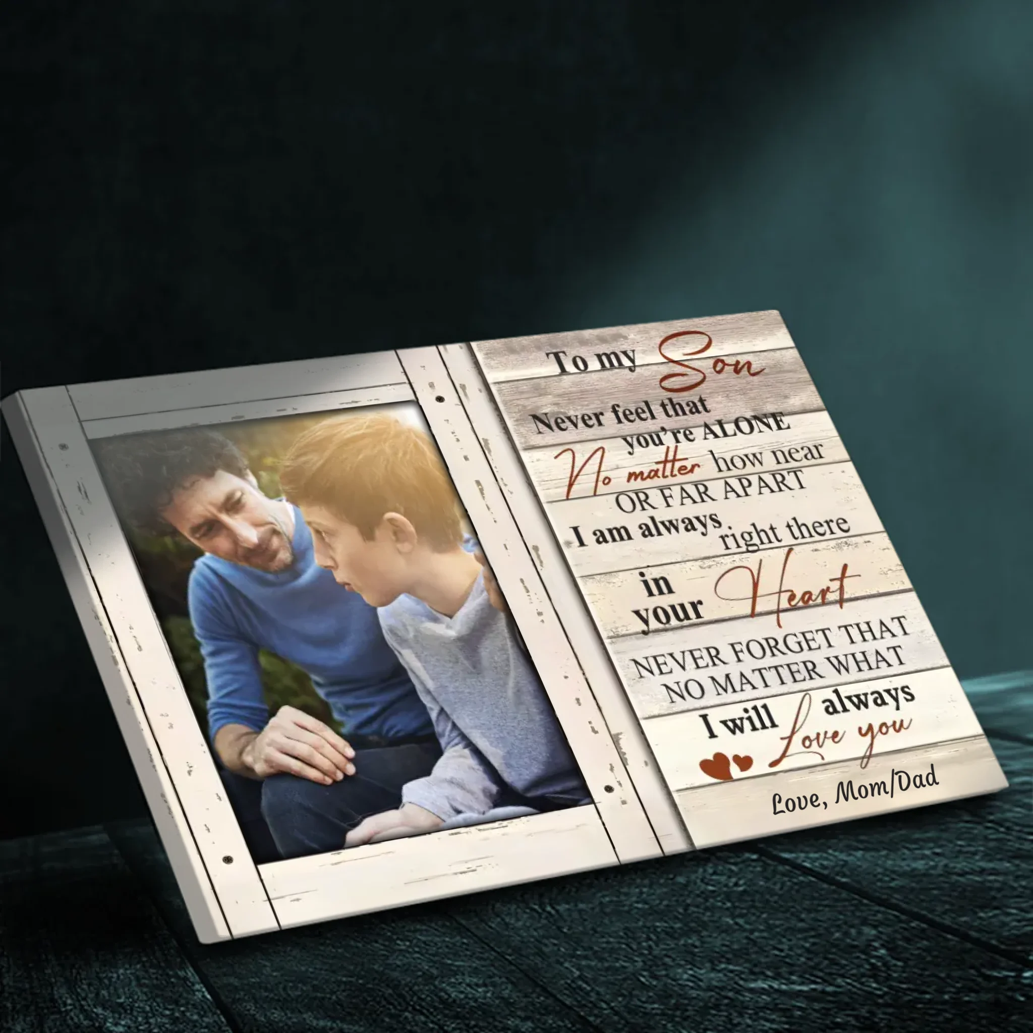 Personalized Canvas for Son - A Message of Unconditional Love by 89Prints