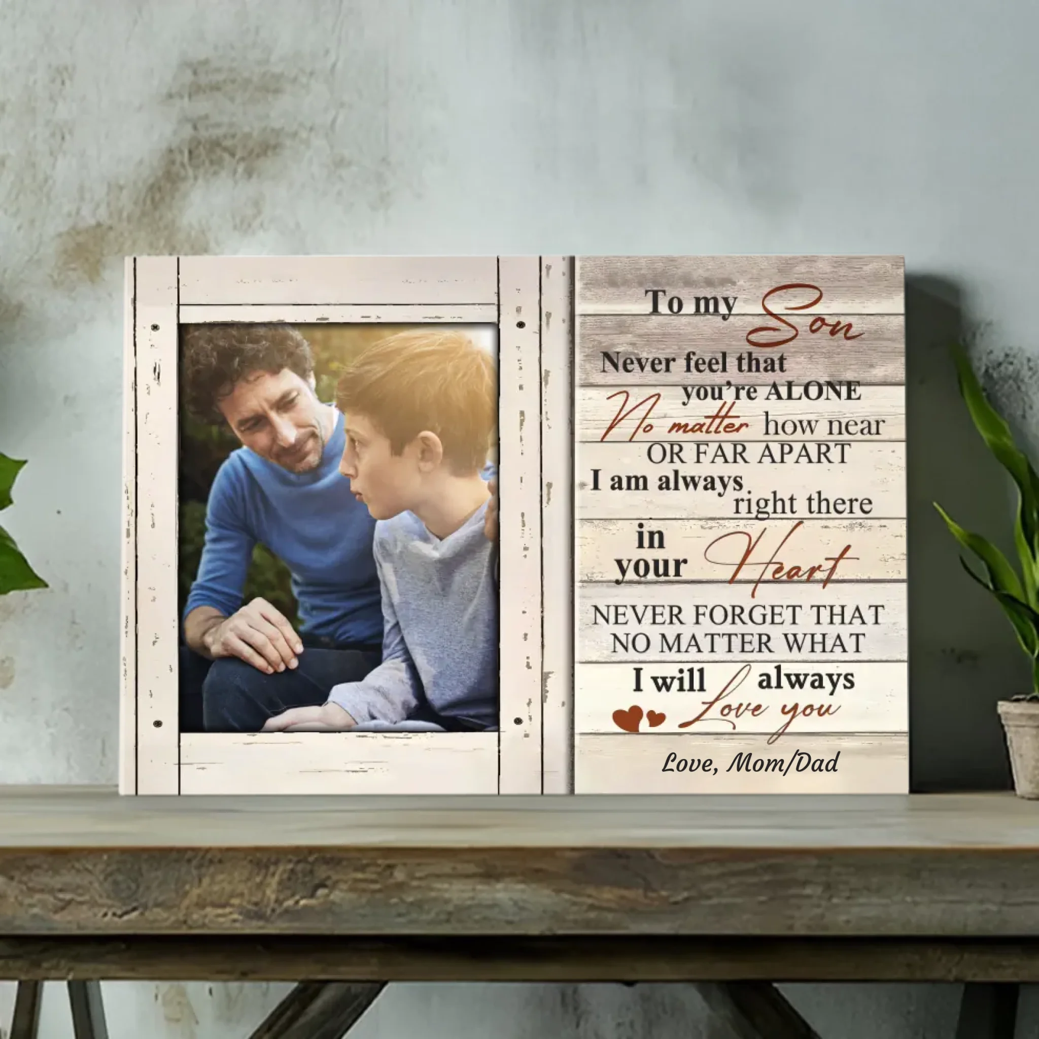 Personalized Canvas for Son - A Message of Unconditional Love by 89Prints