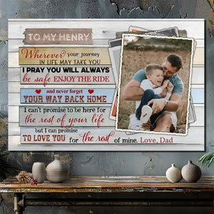 Customizable Canvas for Son - Heartfelt Journey Message by 89Prints