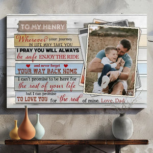 Customizable Canvas for Son - Heartfelt Journey Message by 89Prints