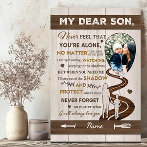 Customizable Canvas for Your Dear Son - A Heartfelt Message from 89prints