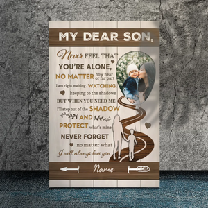 Customizable Canvas for Your Dear Son - A Heartfelt Message from 89prints