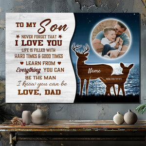 Customizable Canvas for Your Son - A Loving Reminder from 89prints