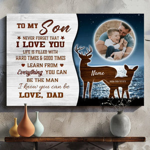 Customizable Canvas for Your Son - A Loving Reminder from 89prints