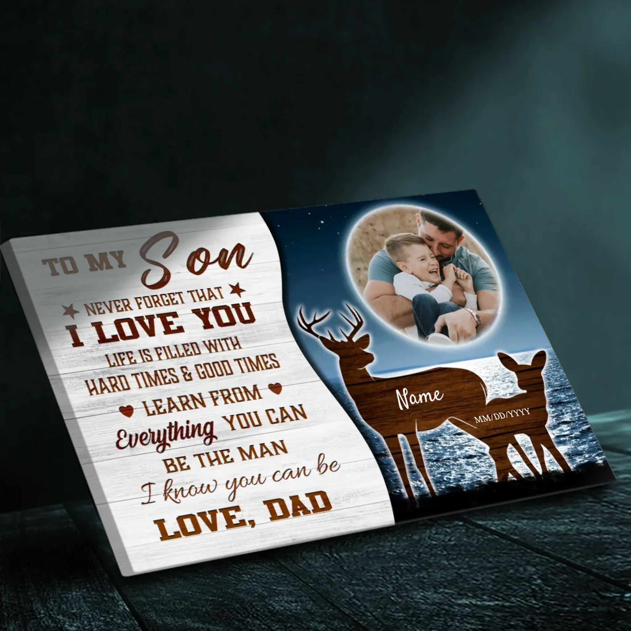 Customizable Canvas for Your Son - A Loving Reminder from 89prints