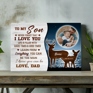 Customizable Canvas for Your Son - A Loving Reminder from 89prints