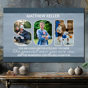 Timeless Love Canvas for Your Son - A Unique Tribute from 89prints