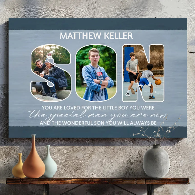 Timeless Love Canvas for Your Son - A Unique Tribute from 89prints