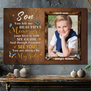 Custom Memorial Canvas for Your Son - Cherish His Memory | 89Prints
