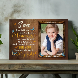 Custom Memorial Canvas for Your Son - Cherish His Memory | 89Prints