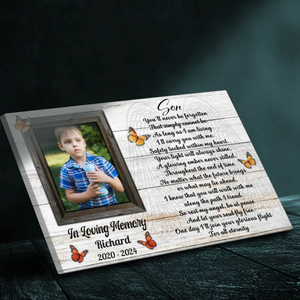 Personalized Son Memorial Canvas – 89Prints | Eternal Tribute to a Beloved Son