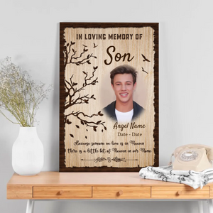 Heavenly Tribute Canvas for Son – 89Prints | Forever in Our Hearts
