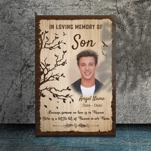 Heavenly Tribute Canvas for Son – 89Prints | Forever in Our Hearts