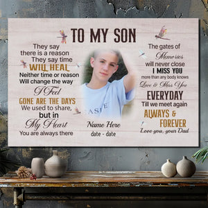Heartfelt Custom Canvas Tribute to Honor Your Beloved Son – 89Prints