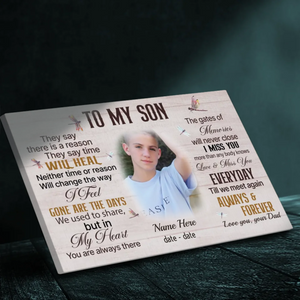 Heartfelt Custom Canvas Tribute to Honor Your Beloved Son – 89Prints