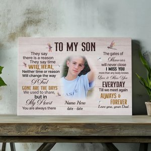 Heartfelt Custom Canvas Tribute to Honor Your Beloved Son – 89Prints