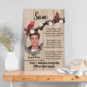 Cherished Custom Canvas Tribute for Your Son – Forever in Our Hearts – 89Prints