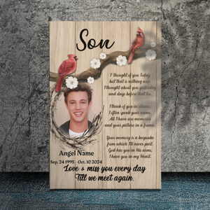 Cherished Custom Canvas Tribute for Your Son – Forever in Our Hearts – 89Prints