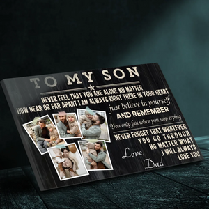 Inspirational Custom Canvas for Your Son – Always in Your Heart – 89Prints