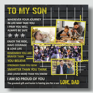 Personalized Canvas for Your Son: A Heartfelt Reminder of Strength and Love | 89Prints
