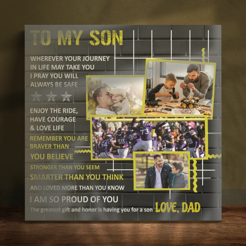 Personalized Canvas for Your Son: A Heartfelt Reminder of Strength and Love | 89Prints