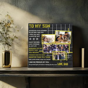 Personalized Canvas for Your Son: A Heartfelt Reminder of Strength and Love | 89Prints