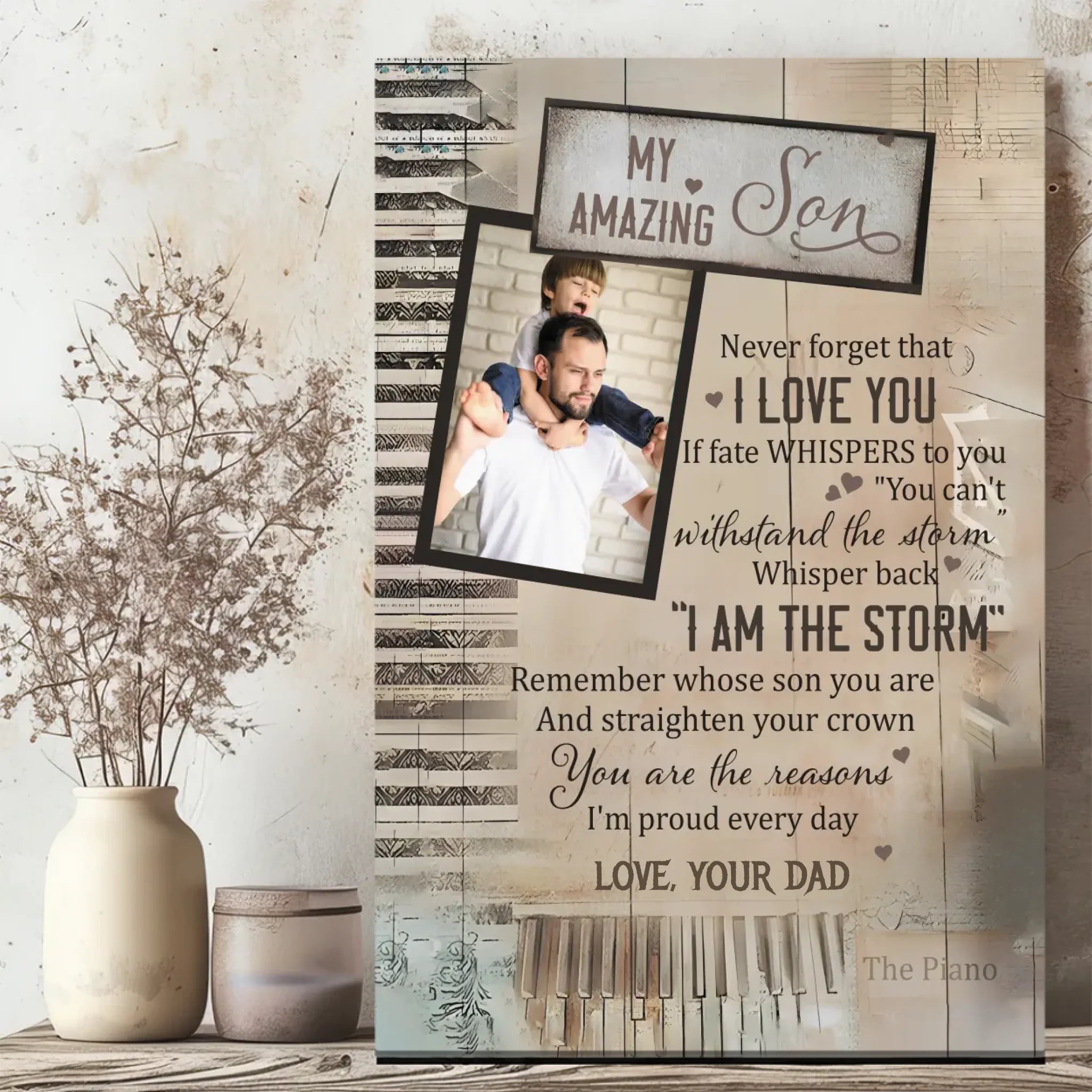 Empowering Personalized Canvas for Your Amazing Son | 89Prints