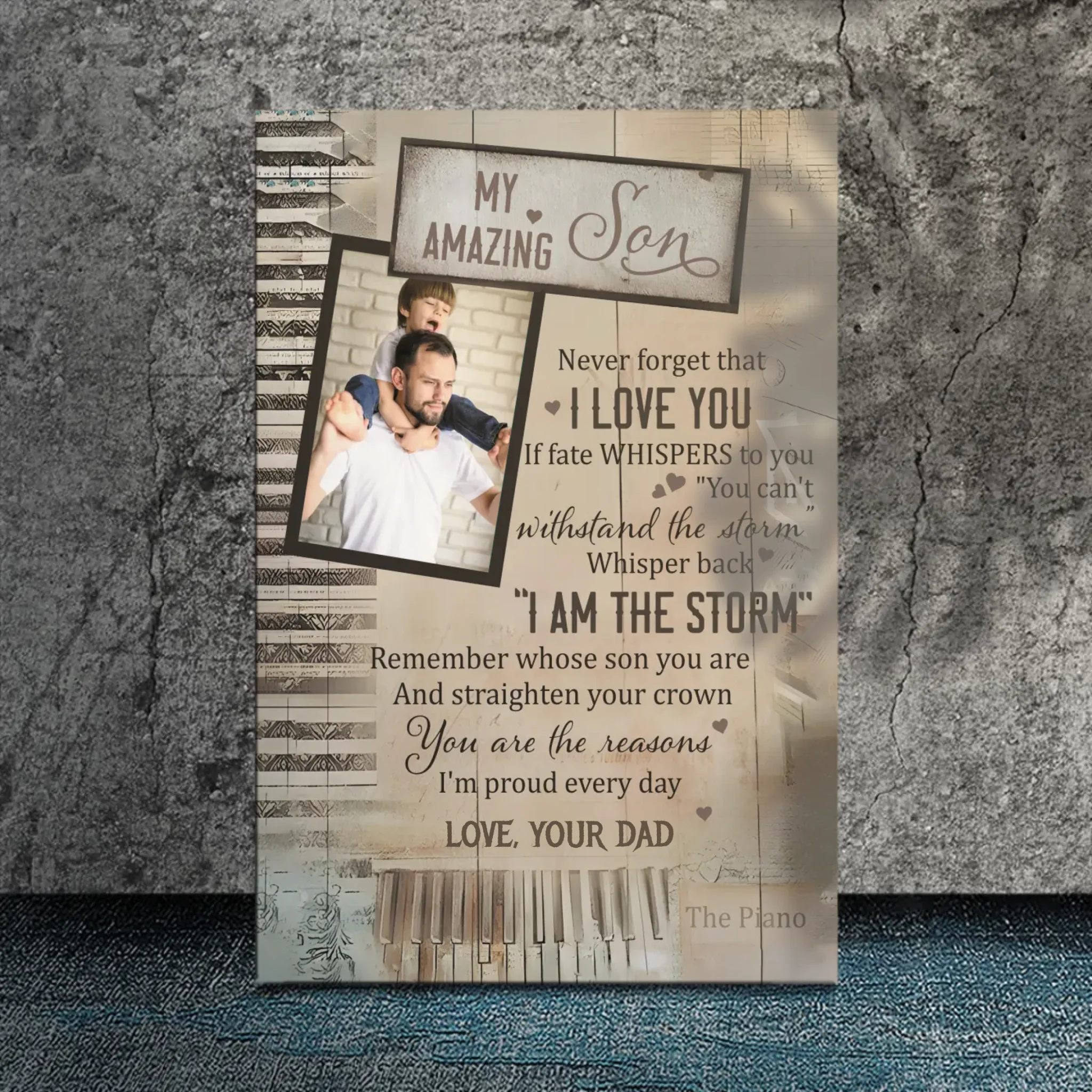 Empowering Personalized Canvas for Your Amazing Son | 89Prints