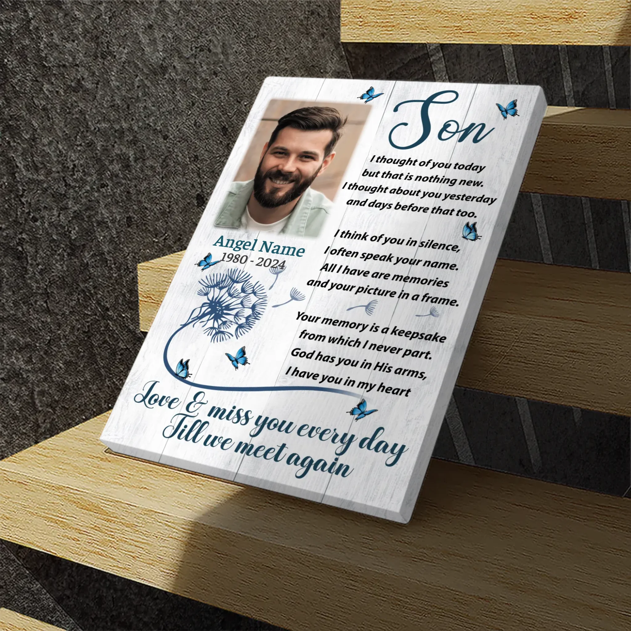 Heartfelt Custom Canvas for Your Son: A Touching Tribute | 89Prints