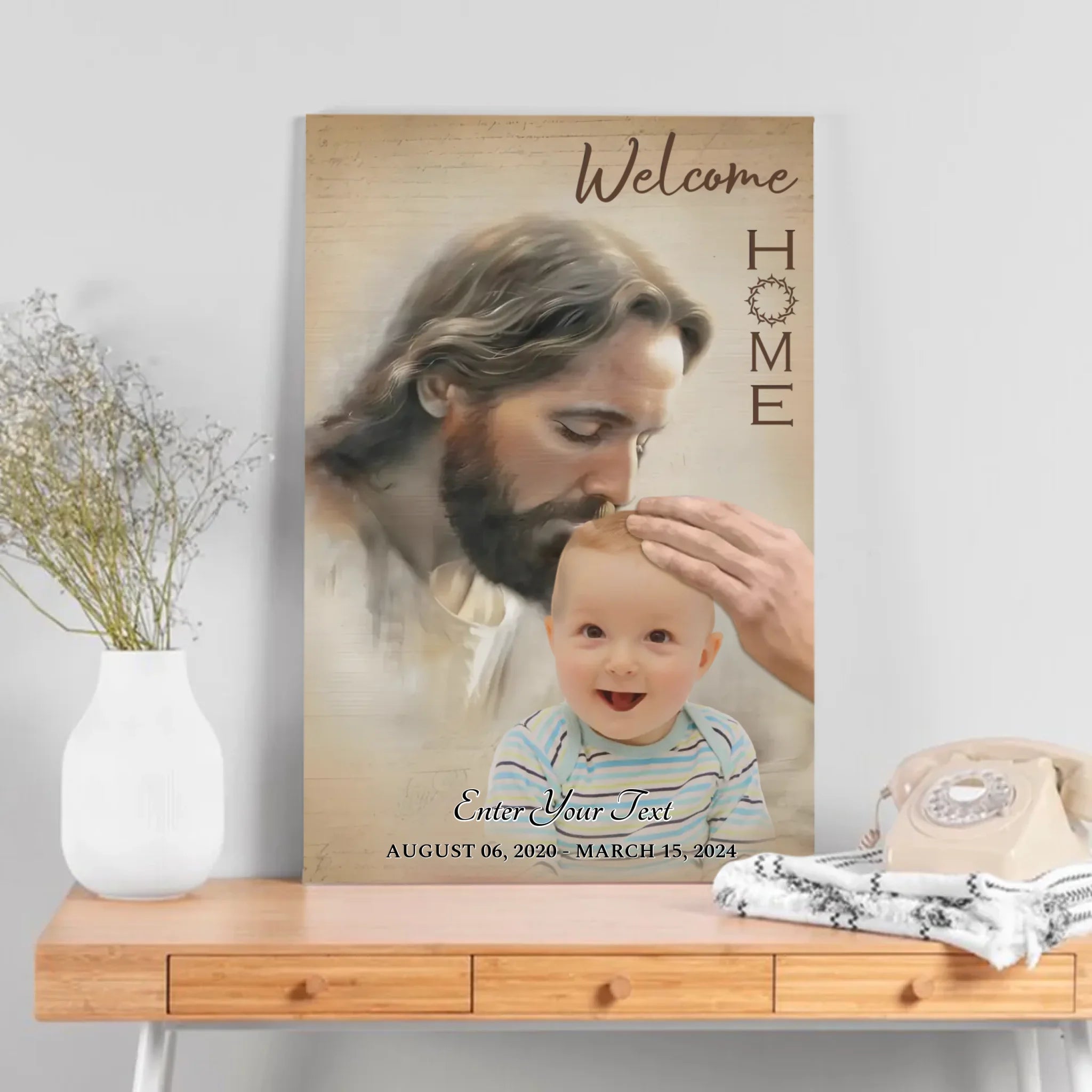 Personalized Canvas of a Divine Embrace: 