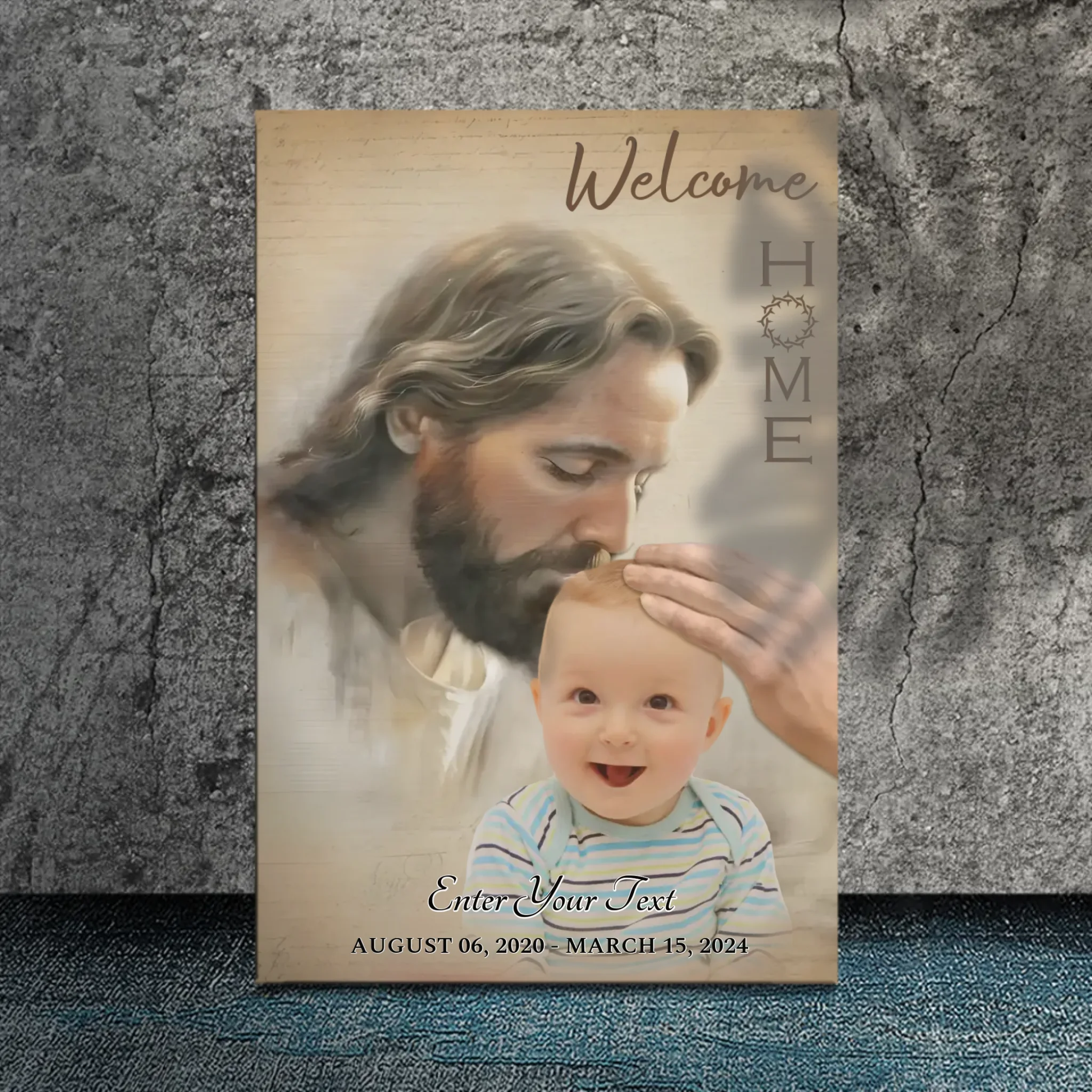 Personalized Canvas of a Divine Embrace: 