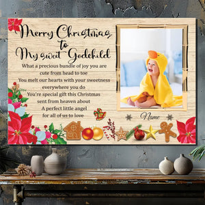 Customizable Christmas Canvas for Your Sweet Godchild: A Precious Keepsake | 89Prints