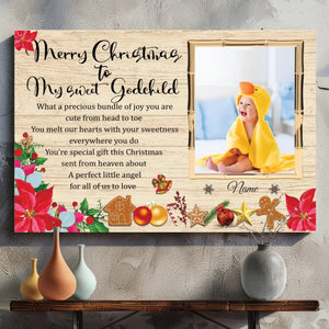 Customizable Christmas Canvas for Your Sweet Godchild: A Precious Keepsake | 89Prints