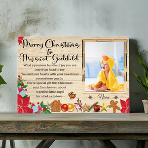 Customizable Christmas Canvas for Your Sweet Godchild: A Precious Keepsake | 89Prints
