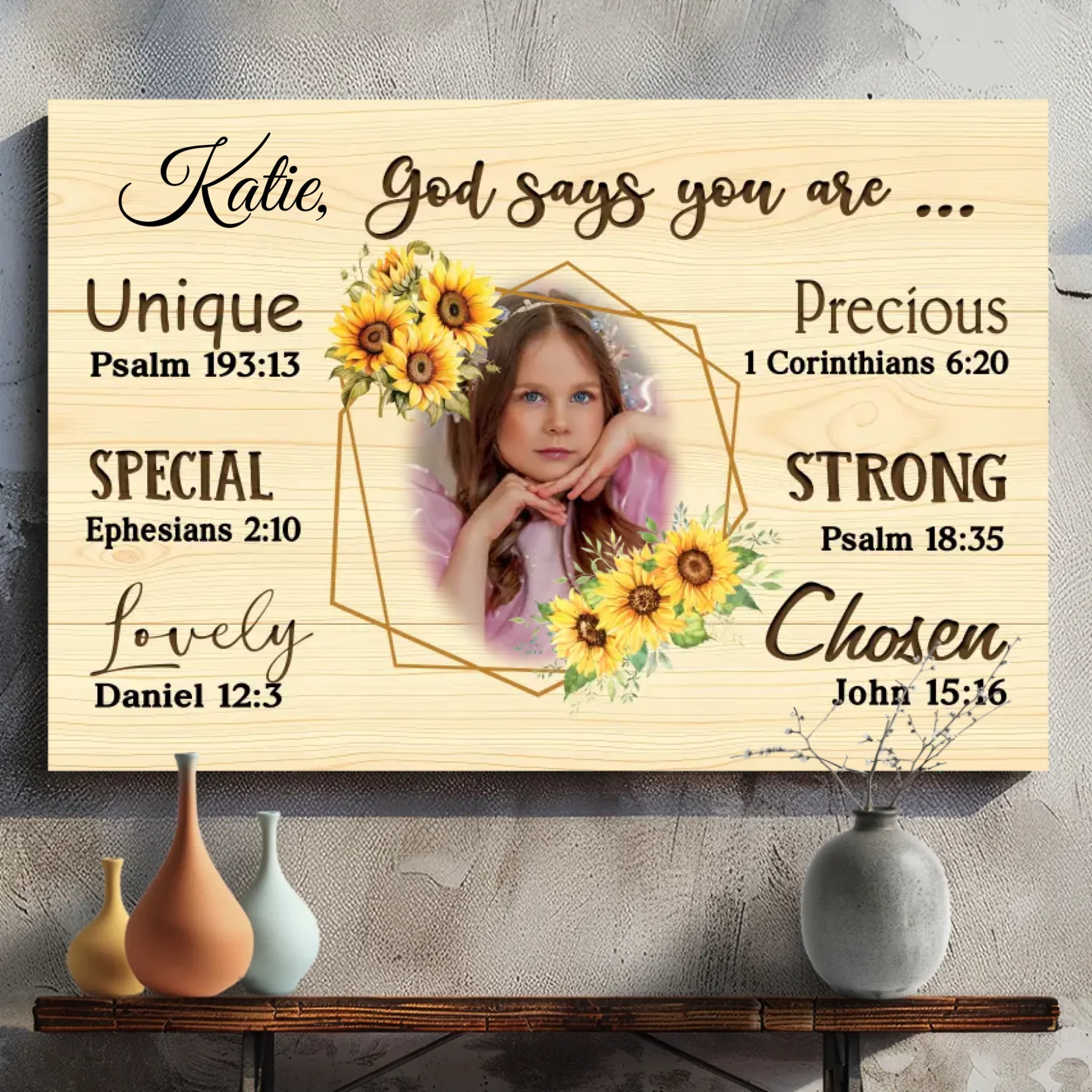 Personalized God Says You Are Canvas for Daughters – Unique Faith-Inspired Gift | 89Prints