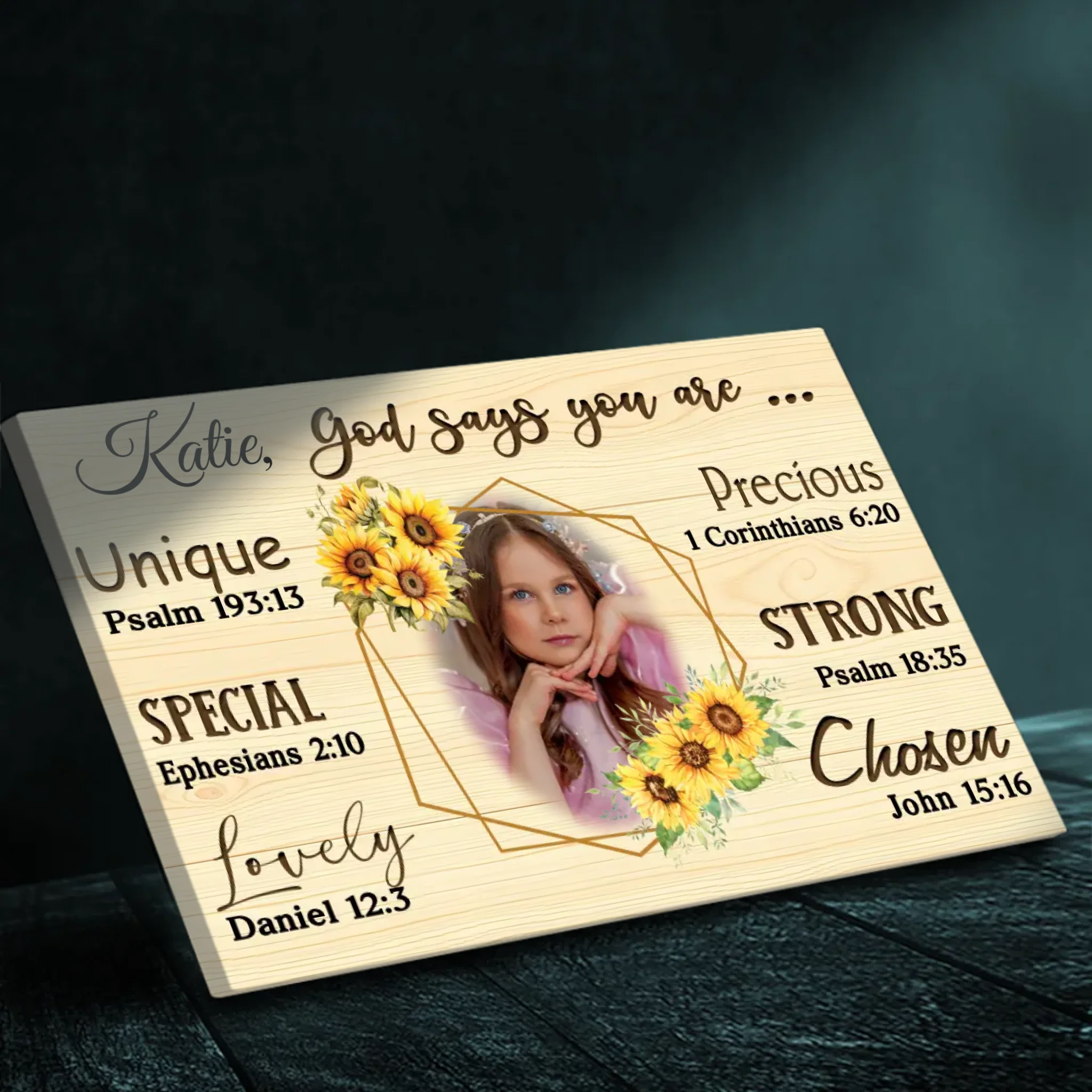 Personalized God Says You Are Canvas for Daughters – Unique Faith-Inspired Gift | 89Prints