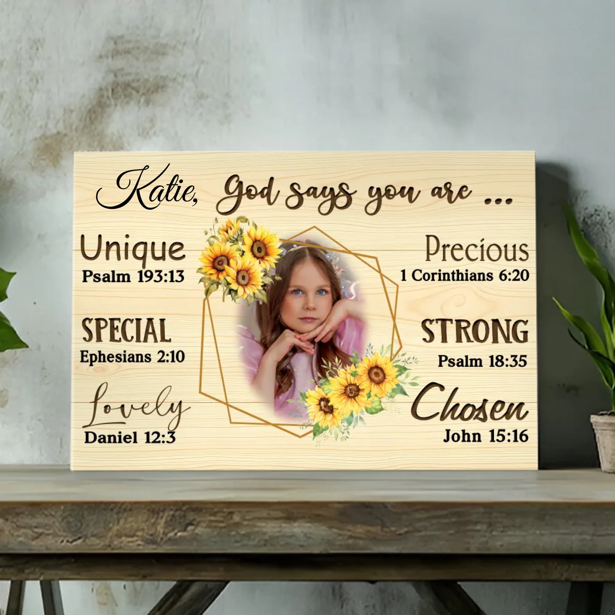 Personalized God Says You Are Canvas for Daughters – Unique Faith-Inspired Gift | 89Prints