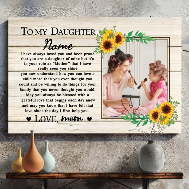 Heartfelt Custom Canvas for Daughters - A Special Gift from 89Prints