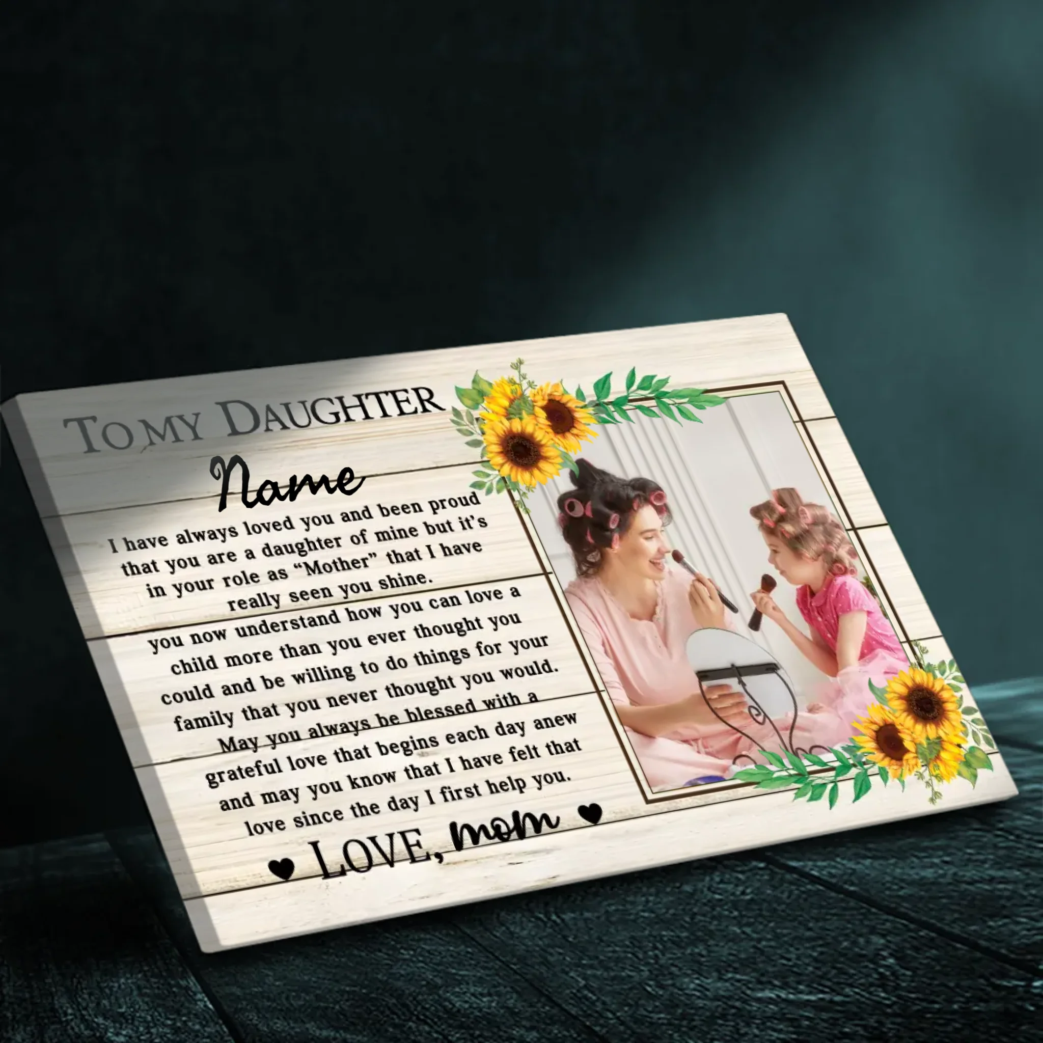 Heartfelt Custom Canvas for Daughters - A Special Gift from 89Prints