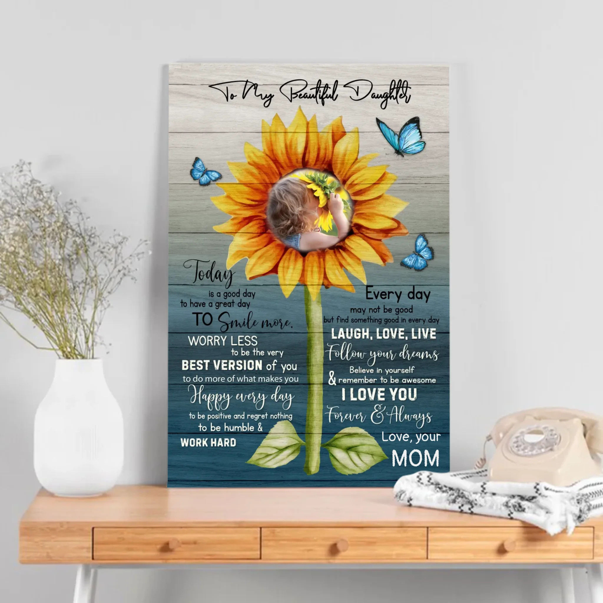 Uplifting Custom Canvas for Daughters - A Heartfelt Gift from 89Prints