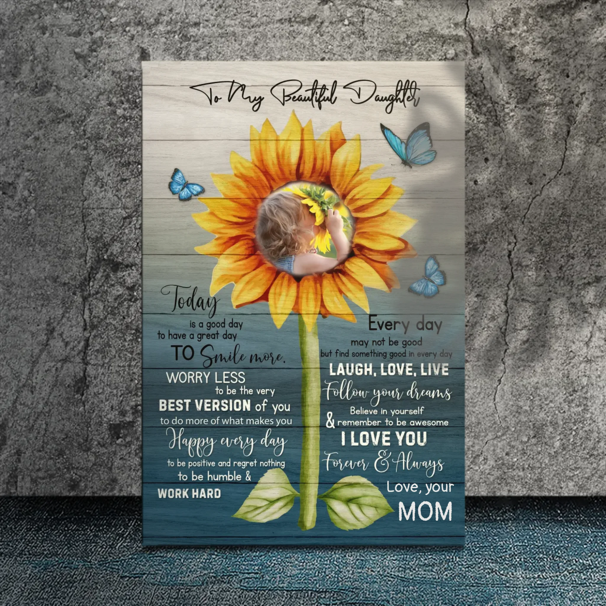 Uplifting Custom Canvas for Daughters - A Heartfelt Gift from 89Prints