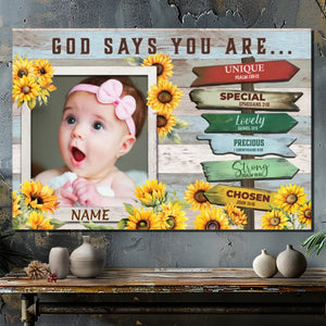 Customizable Faith-Inspired Canvas for Daughters - Celebrate Her Uniqueness | 89Prints