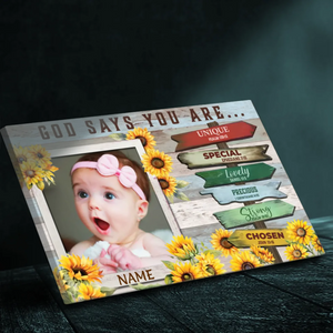 Customizable Faith-Inspired Canvas for Daughters - Celebrate Her Uniqueness | 89Prints