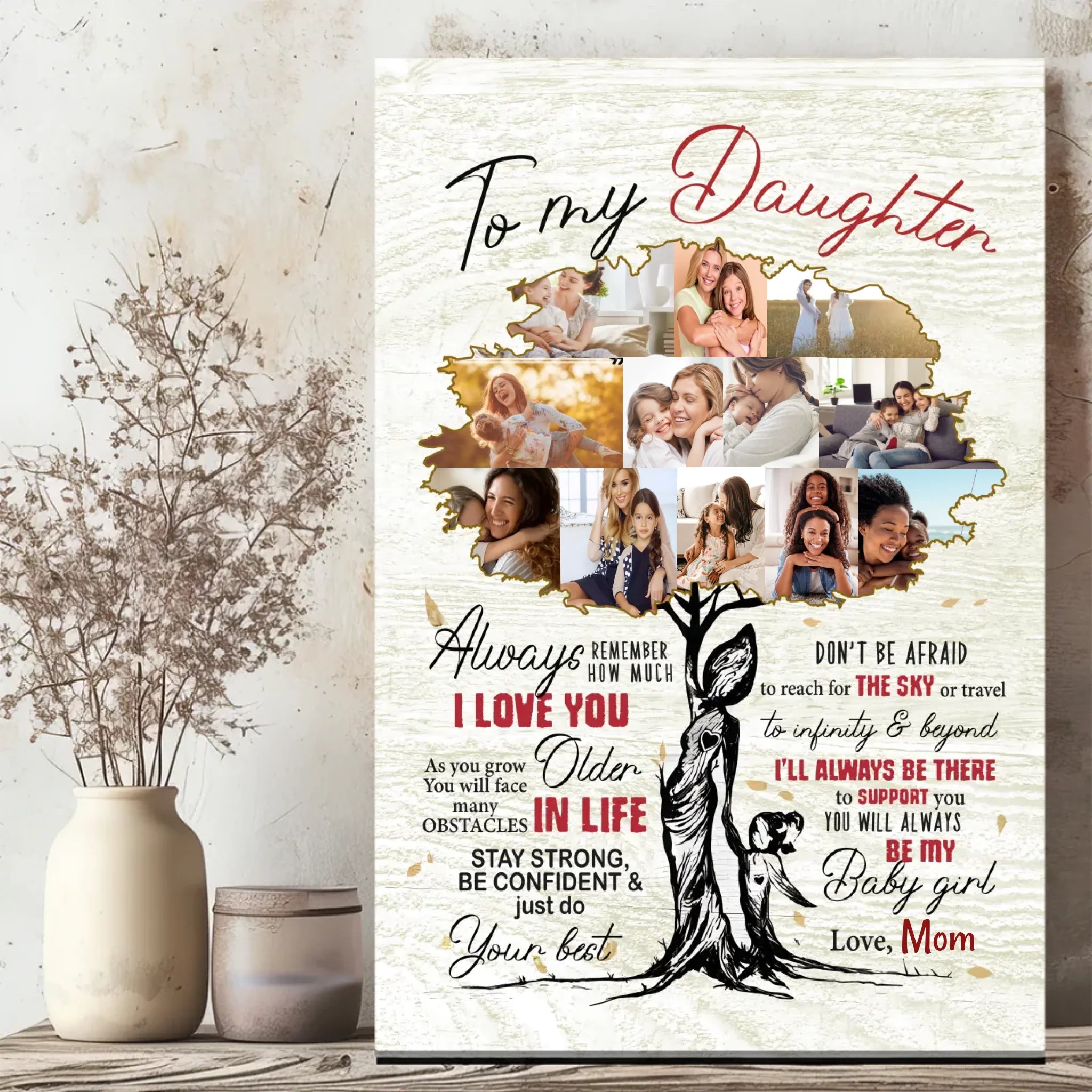 Custom Tree Canvas for Daughters: A Loving Reminder from 89Prints