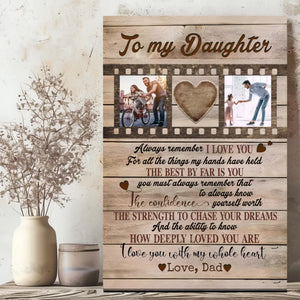 Customizable Canvas for Daughters: A Heartfelt Reminder of Your Love | 89Prints