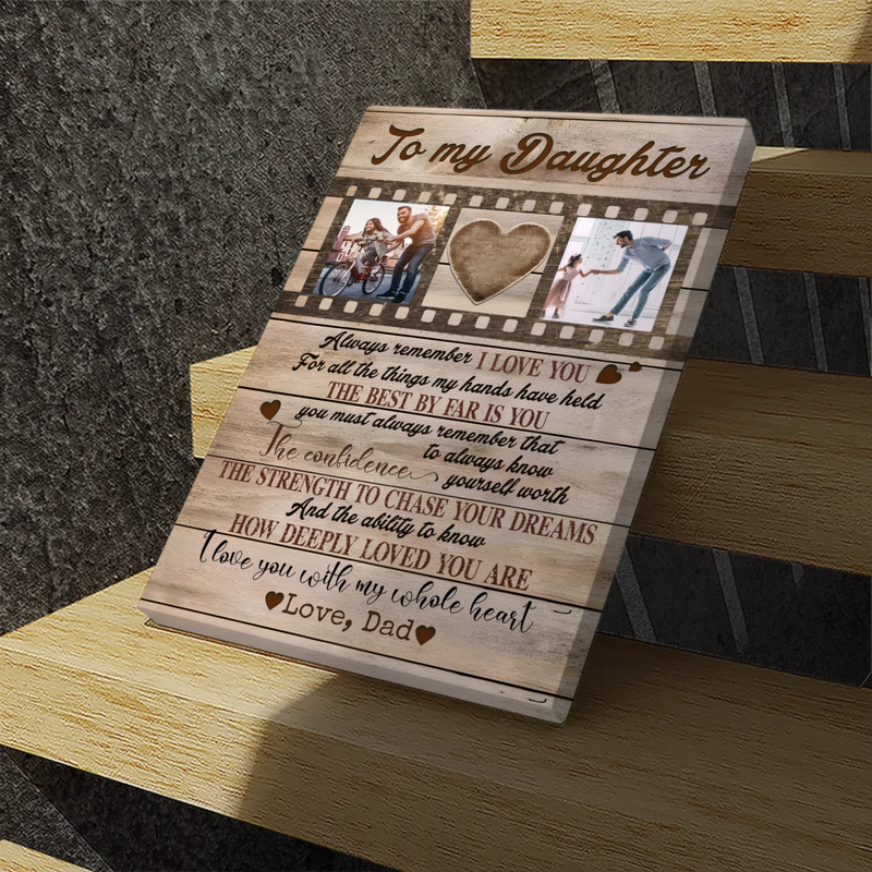 Customizable Canvas for Daughters: A Heartfelt Reminder of Your Love | 89Prints